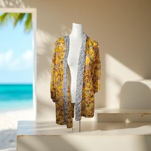 Preloved Size Small Japna Yellow Kimono or cover up